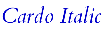 Cardo Italic Schriftart